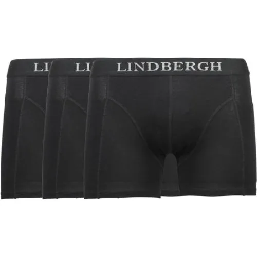 Lindbergh Cotton 3-pack Boxer Shorts - Navy/Grå
