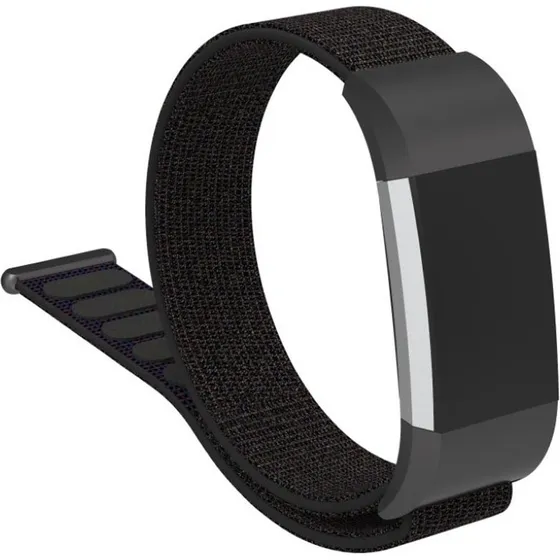 Fitbit Charge 2 Erstatningsrem i Nylon - Mat Sort