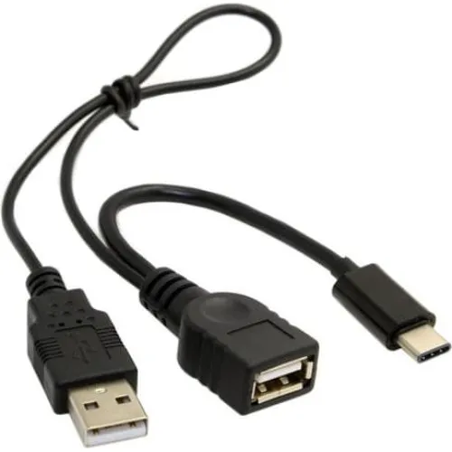 Universel USB 3.1 Type-C til USB 2.0 OTG Datakabel - Sort