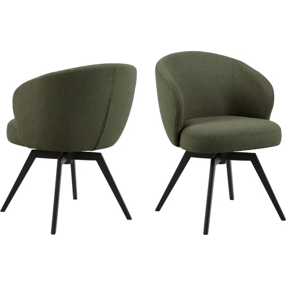 AC Design Furniture Darlene spisebordsstol med armlæn - Grøn