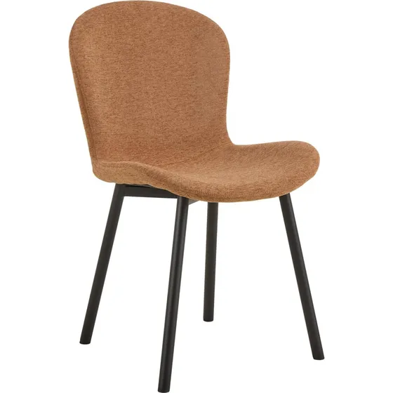 ACT NORDIC Esra spisebordsstol - Terracotta og sort stål