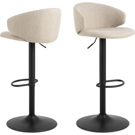AC Design Furniture Ella Barstol 2-pak - Beige/Sort