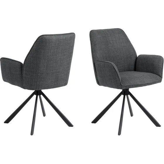 AC Design Furniture Glenda spisebordsstol med armlæn - Grå