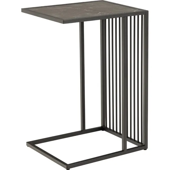 AC Design Furniture Strington Sidebord - Sort Marmorlook & Stål