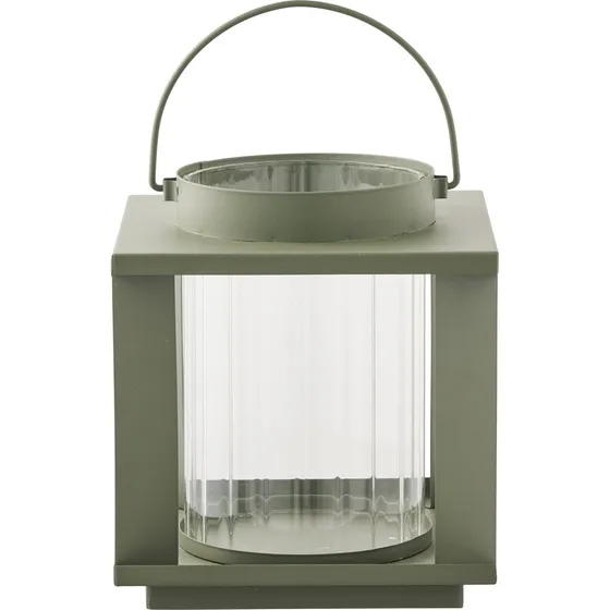 House Nordic Lohals Lanterne - Grøn - Glas/Metal - 18x18x20,5 cm