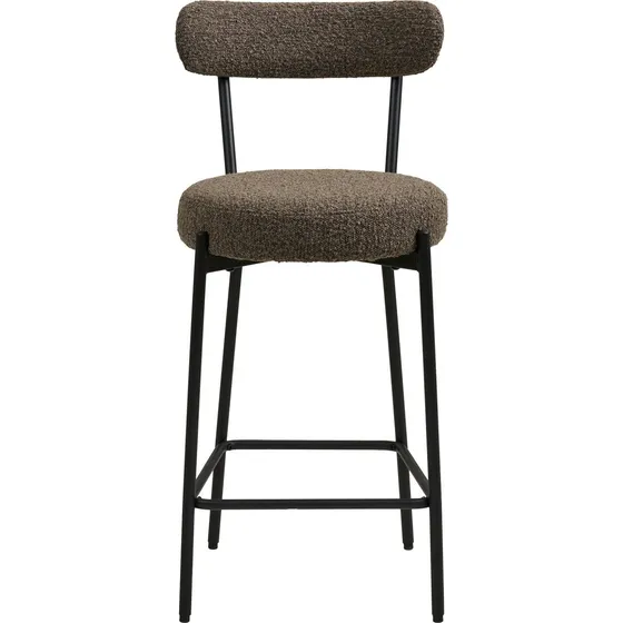 House Nordic Badalona Barstol - Brun Bouclé med sorte ben