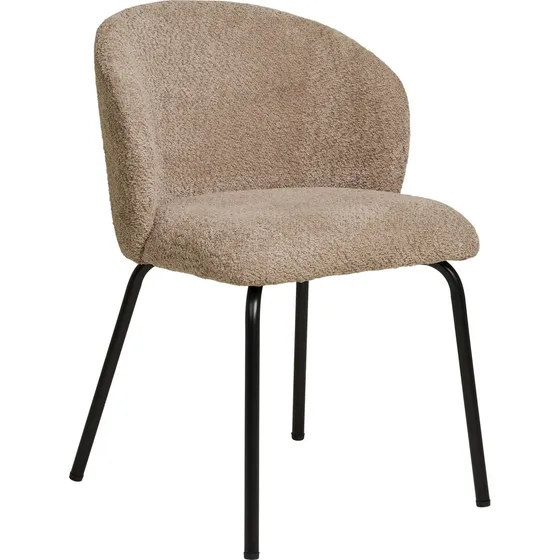 House Nordic Safira Spisebordsstol i Bouclé - 2 stk. - Beige