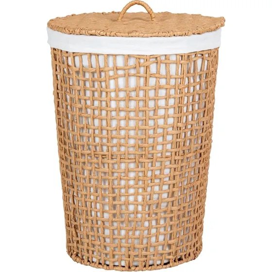 House Nordic Pomal Vasketøjskurv - Lysebrun Ø42 cm
