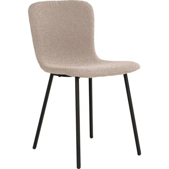 House Nordic Halden Spisebordsstole - Sæt af 2 - Beige Bouclé