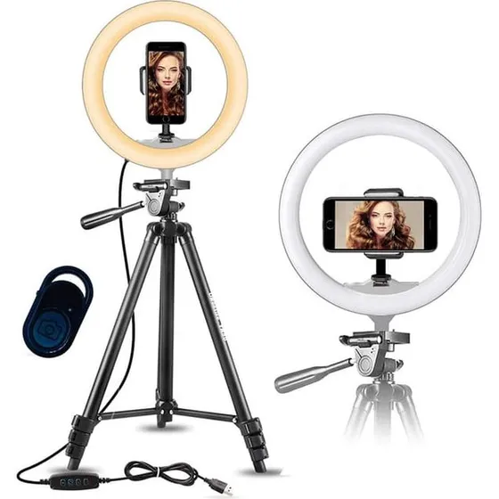 Ring Light Model 3120 m. Stativ (136 cm) & Bluetooth-fjernbetjening