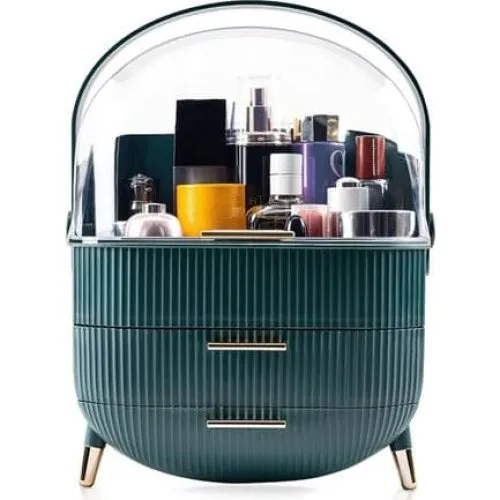 UNIQ Retro Makeup Box Organizer - Dark Mint