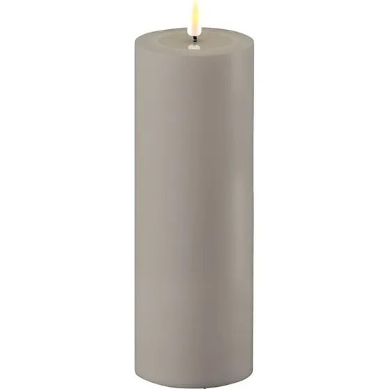 Deluxe Homeart LED bloklys gråt - Udendørs - 7,5x20 cm