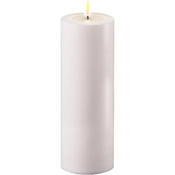 Deluxe Homeart LED bloklys hvidt til udendørs brug - 7,5x20 cm