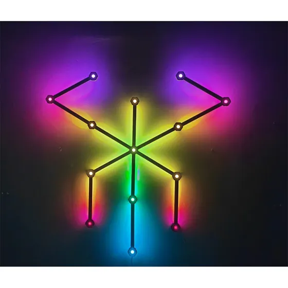 Hexa-Light RGBIC komplet sæt - 9 lysskinner, Bluetooth & USB