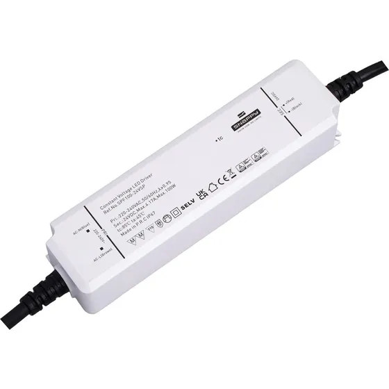 Snappy 100W 24V DC Strømforsyning - IP67 Vandtæt (4.16A)