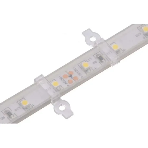 20 stk. klare monteringsklips til 8mm LED strip (IP65)