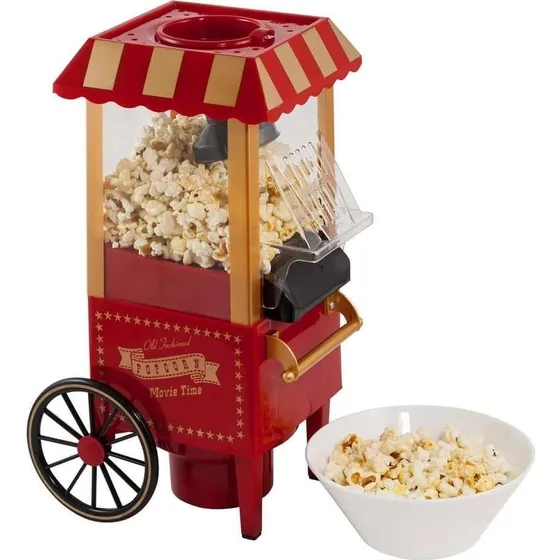 Retro Popcorn Maskine m/hjul - Sund popcorn uden olie