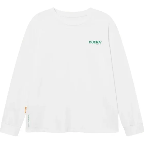 Cuera Offcourt Logo Long Sleeve Tee - White/Green - M