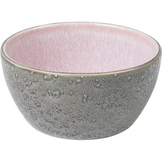 Bitz Bitz Gastro skål i stentøj, Grå/Rosa, 12 cm