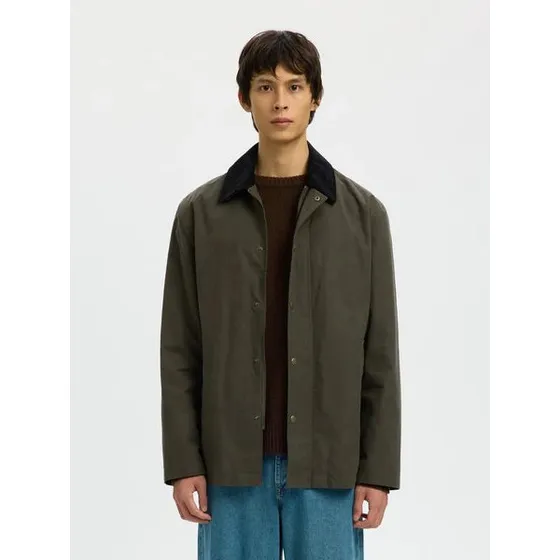 Slhwalter Waxed Cotton 2.0 Jkt Noos - Antracit/Sort Jakke