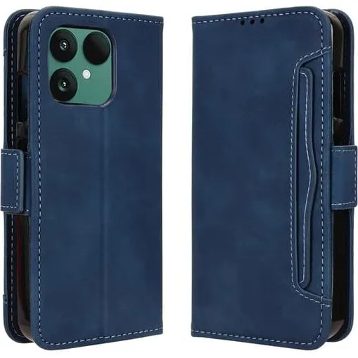 Fairphone 6 Læderetui med Pung - Blå