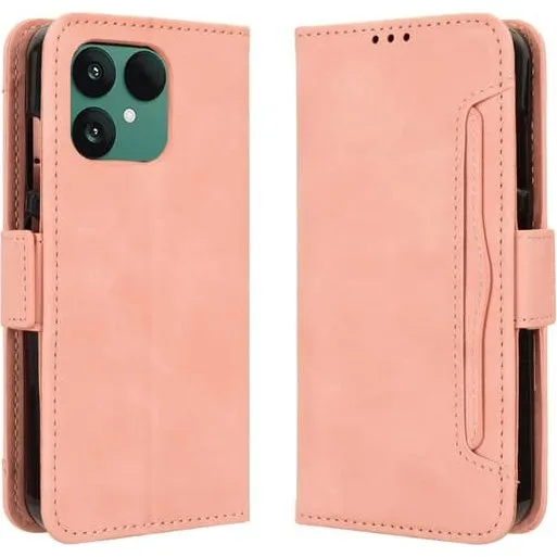 Fairphone 6 Læderetui med Pung - Lyserød