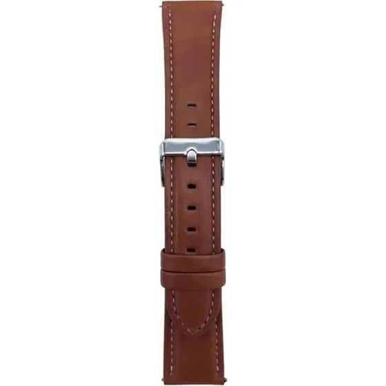 Huawei Watch GT 5 46mm rem - 22mm Crazy Horse læder - Gul Brun