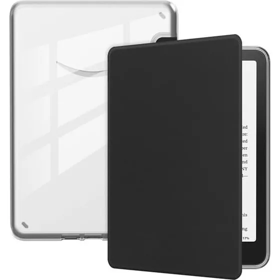 Amazon Kindle Paperwhite (2024) Etui - Vegansk Læder & Akryl - Sort