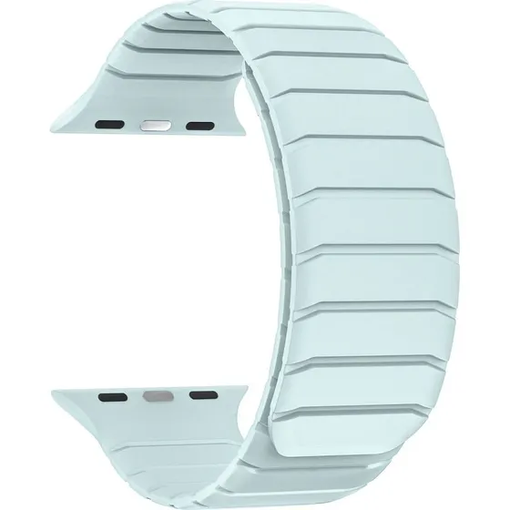 Urrem Magnetisk Silikone Rem til Apple Watch - Lys Cyan