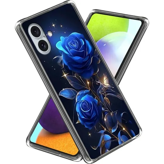 Vibe iPhone 16 Plus cover - Blå Roser