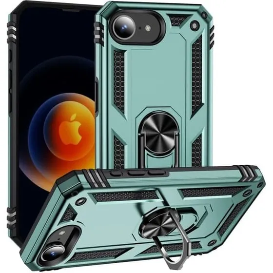 Bofink Combat iPhone 16e cover - Sortliggrøn