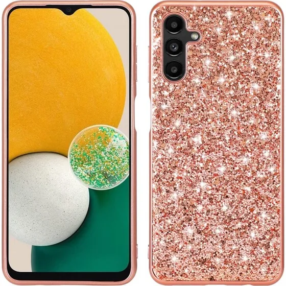 Samsung Galaxy A26 Glitter Cover - Rødguld