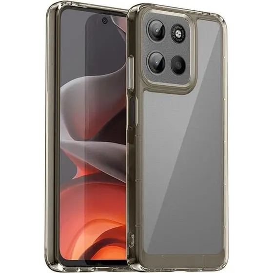 Motorola Moto G15 Smart Akryl Cover - Gennemsigtig Grå