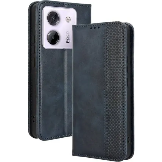 Bofink Vintage Læderetui til Xiaomi Poco M7 Pro 5G - Blå