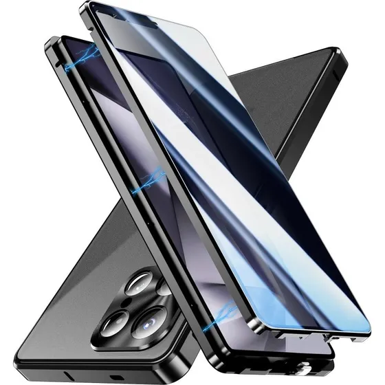 Samsung Galaxy S25 Ultra Case - Anti-Spy Glas & Magnetisk - Sort