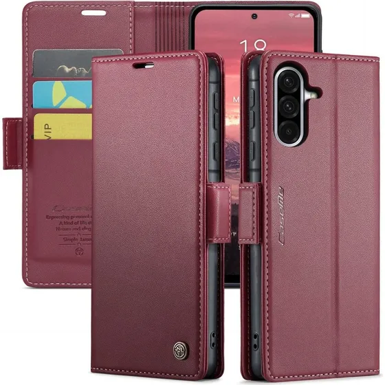 CaseMe Samsung Galaxy A56 Smooth Etui - Rød