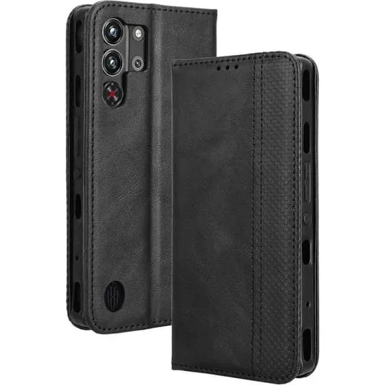 Bofink Vintage læderetui til ZTE nubia Red Magic 10 Pro - Sort