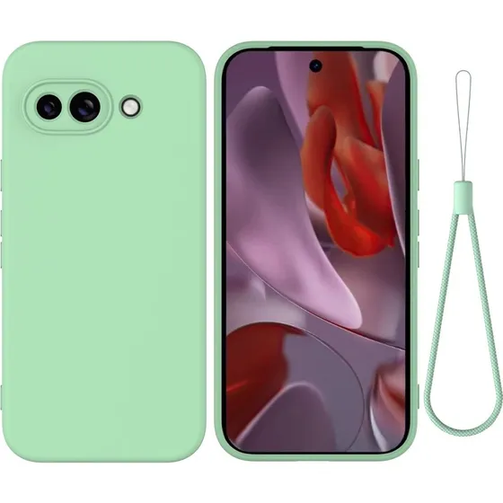 Matte Liquid Silikone Cover til Google Pixel 9a - Grøn