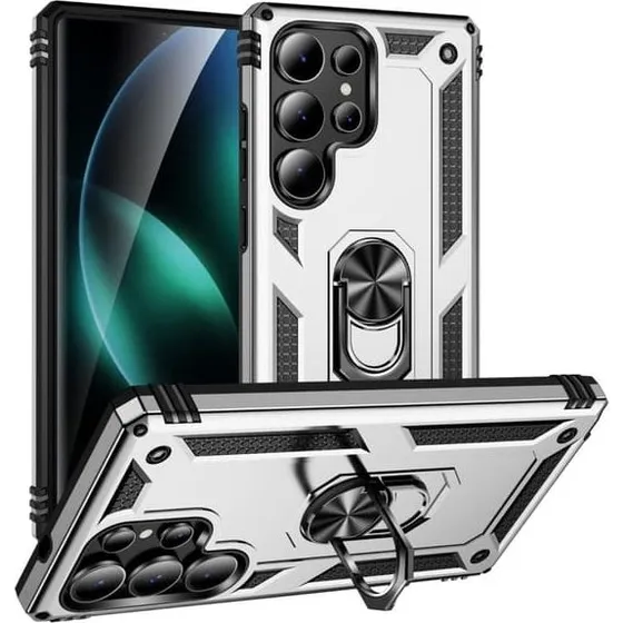 Bofink Combat Samsung Galaxy S25 Ultra Cover - Sølv