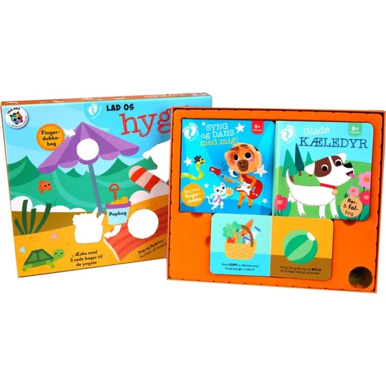Gaveæske 'Lad os hygge' – 3 papbøger til baby