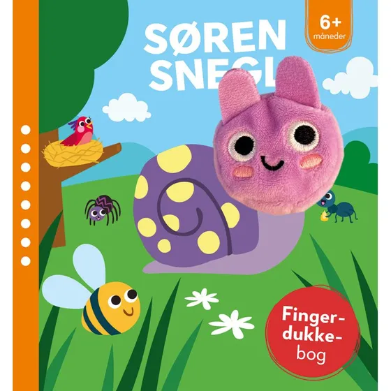 Søren Snegl – Fingerdukke-papbog for børn