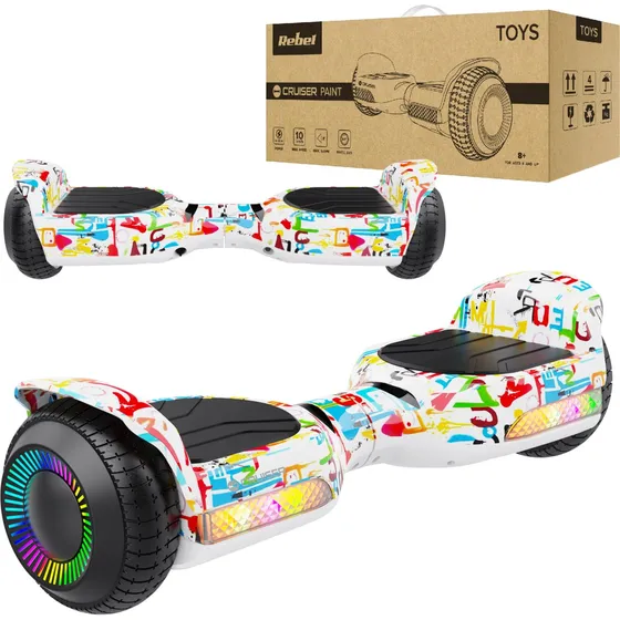 Rebel 6,5" LED Cruiser Paint Elektrisk Skateboard
