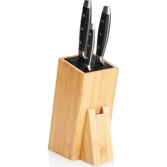 Bambus knivholder - 10,5x16,5x24,5 cm
