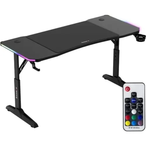 Huzaro Hero 3.6 RGB Gamingbord, 140x60 cm, Justerbart 56-79 cm
