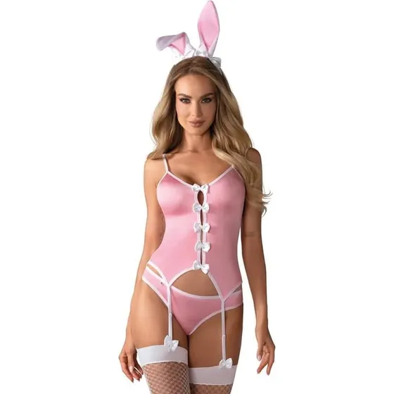 Obsessive Bunny Suit 4-delers kostume i pink