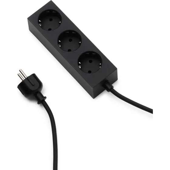 Power Bar 200 cm Kul - Magnetisk stikdåse med 3 udtag