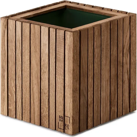 Squarely Copenhagen GrowON plantekasse 22x22 cm - Mørk Eg