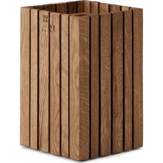 Squarely Copenhagen GrowSMALL plantekasse i mørk eg, 14x14x24 cm