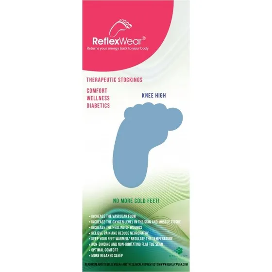 ReflexWear Komfort- og Diabetesstrømper, Celliant, Sort, 35-38