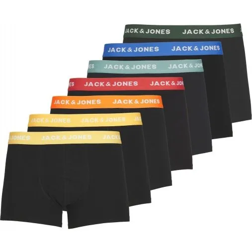 Jack & Jones 7-pak boxershorts i sort til herre